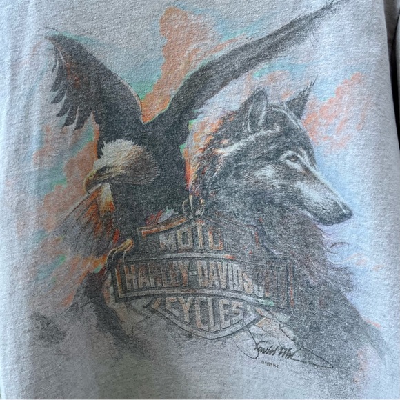 Vintage 1995 Harley Davidson Long Sleeve Shirt, Size Medium - Picture 3 of 10